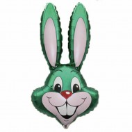 Green Rabbit Head Supershape Balloon
